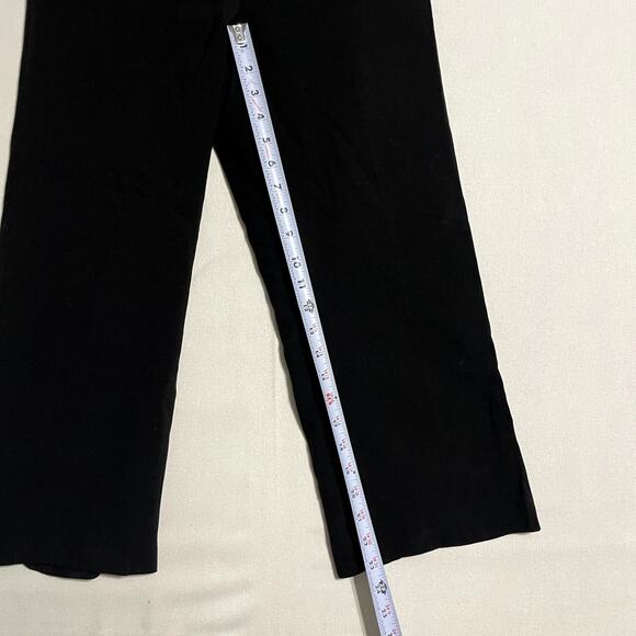 Ann Taylor Signature Fit Black Wide Leg Trousers Pants Just Below Waist - Size 0 - Picture 7 of 10